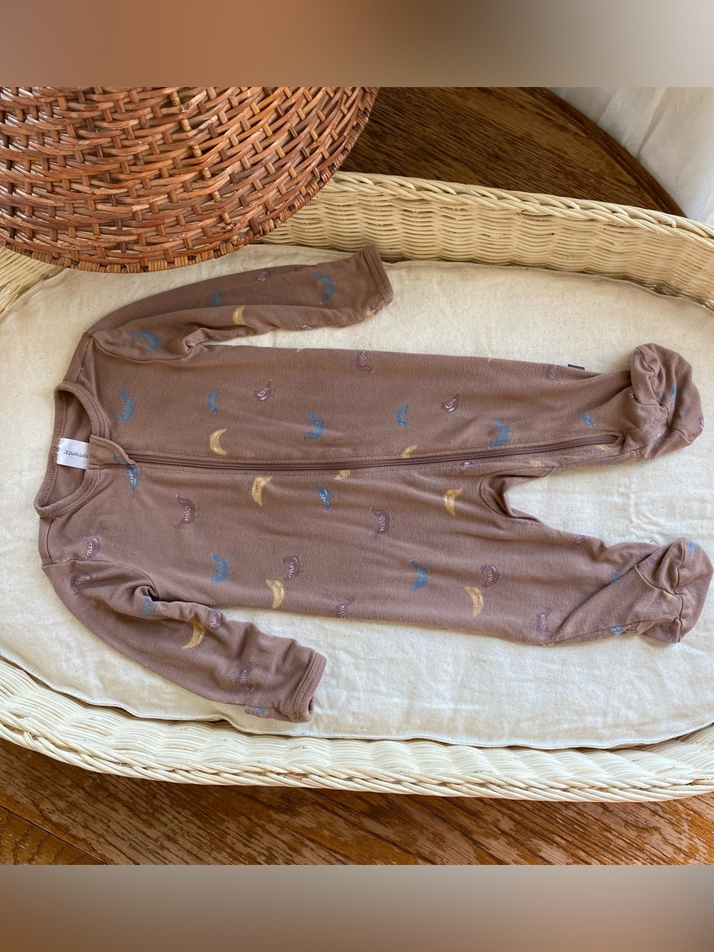 Modern moments brown chicken zipper sleeper 0-3 months